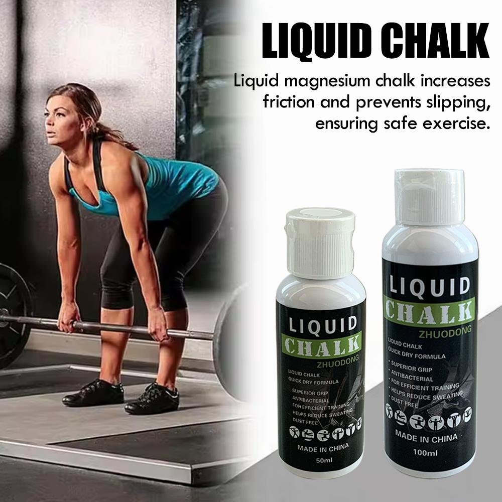 Crossfit Lifting - ชอล์กเหลวสำหรับยกน้ำหนัก, ผงแมกนีเซียมเหลวกันลื่นสำหรับยกน้ำหนัก, เดดลิฟท์, ดึงข้อ, ปีนหน้าผา และยิม