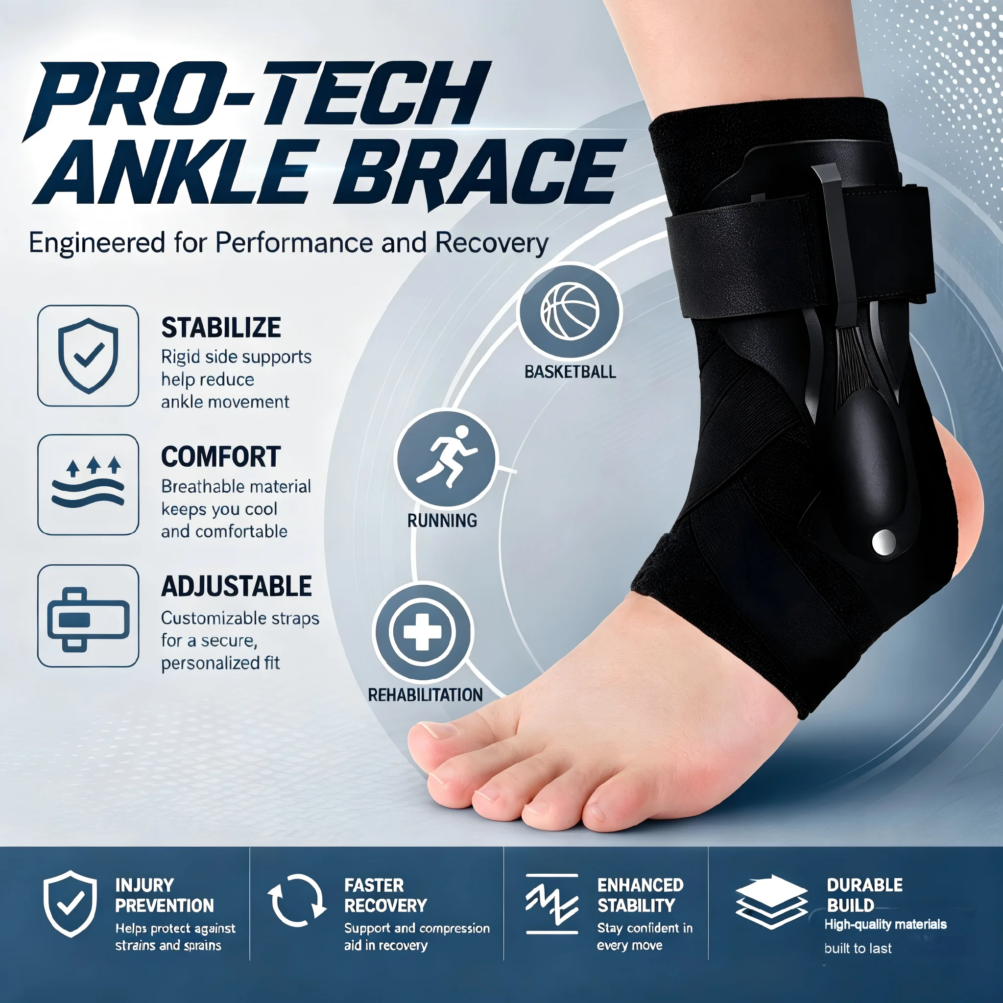 อุปกรณ์พยุงข้อเท้าแบบ 1/2 ชิ้น - Ankle Mobility Band บทวิจารณ์และราคา